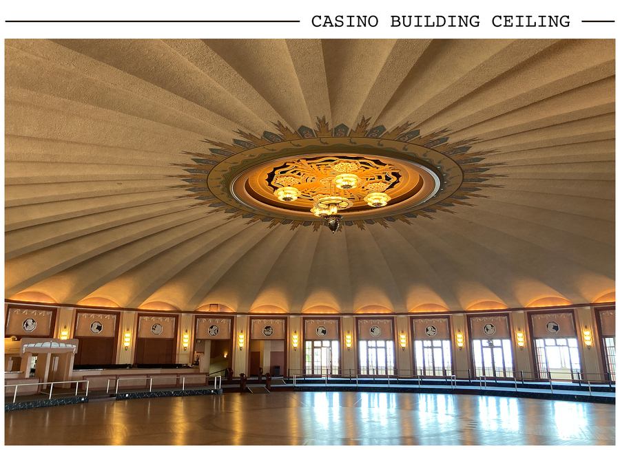 Casino Building Ceiling postcard photo