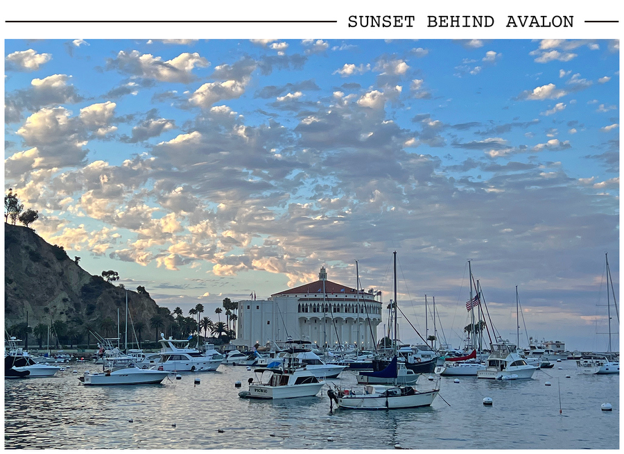 Sunset Behind Avalon postcard photo