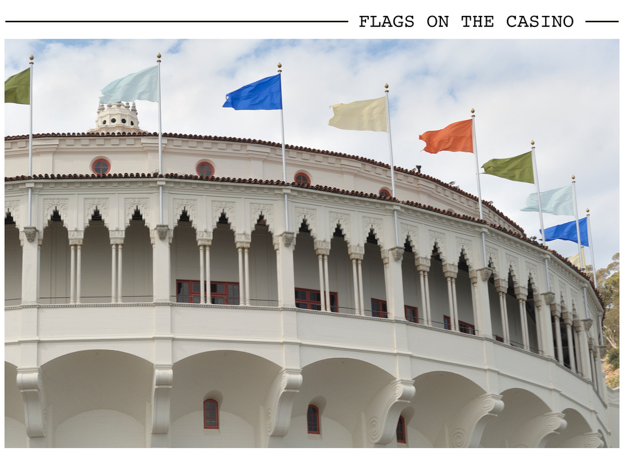 Flags on the Casino postcard photo